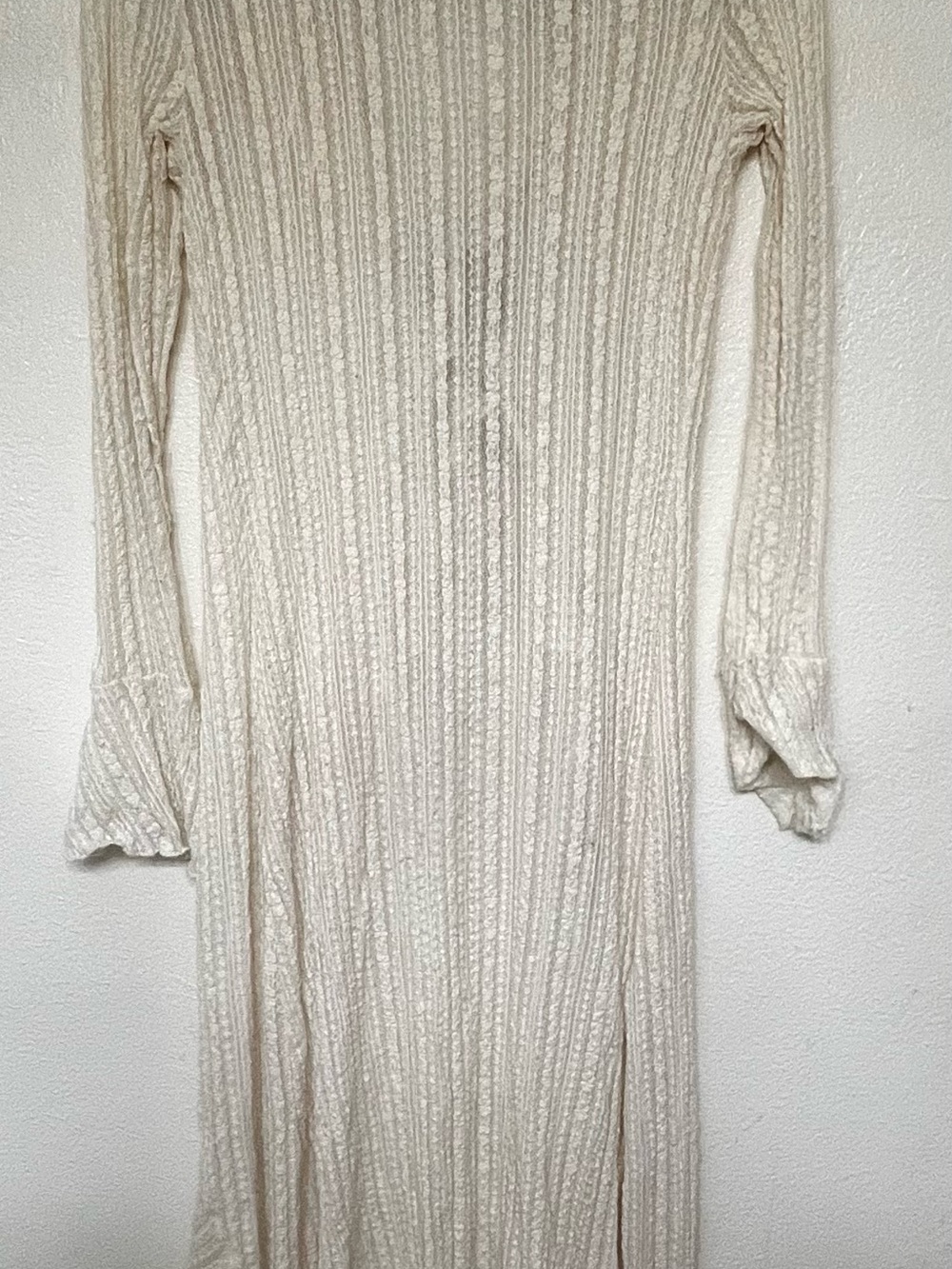 Lace Cream Ruffled Cardigan - Picture 2 of 4